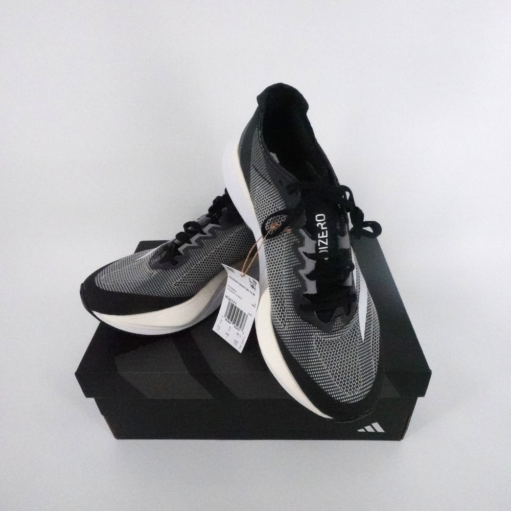 Adidas Adizero Boston 12 Womens Running Shoes Size 7.5 Black White NEW